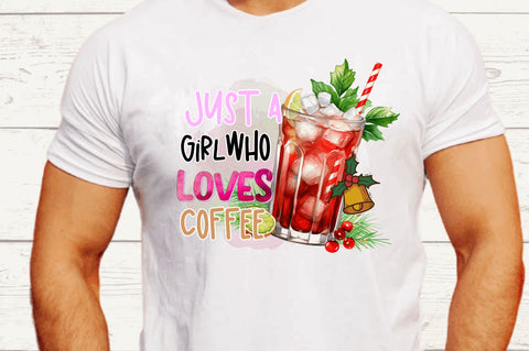 Just a Girl Who Loves Coffee Sublimation Design Sublimation Regulrcrative 