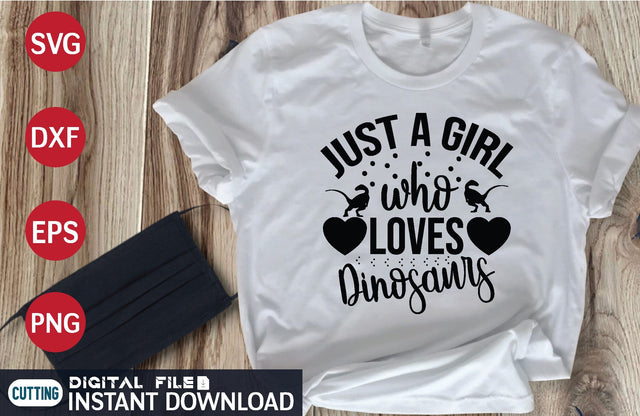 Just a Girl Who Loves Dinosaurs svg SVG designer krishna 