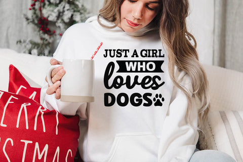 Just a girl who loves dogs-01 SVG Angelina750 