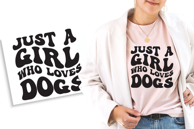 Just A Girl Who Loves Dogs DTF Transfer Physical So Fontsy T-Shirt Iron-On Transfer Shop