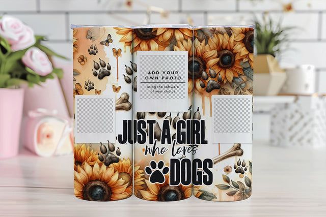 Just A Girl Who Loves Dogs Seamless Tumbler Sublimation Wrap Sublimation BijouBay 