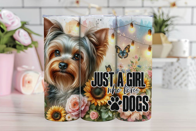 Just A Girl Who Loves Dogs Seamless Tumbler Sublimation Wrap Sublimation BijouBay 
