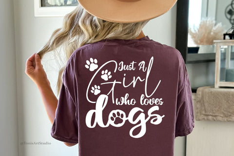 Just A Girl Who Loves Dogs Svg | Dog Svg | Dog Lover Shirt SVG TonisArtStudio 