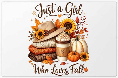 Just a Girl Who Loves Fall PNG | Cozy Autumn Sublimation Digital Download SVG BillahCrafts 