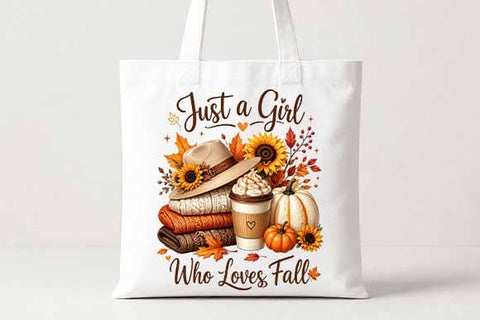 Just a Girl Who Loves Fall PNG | Cozy Autumn Sublimation Digital Download SVG BillahCrafts 