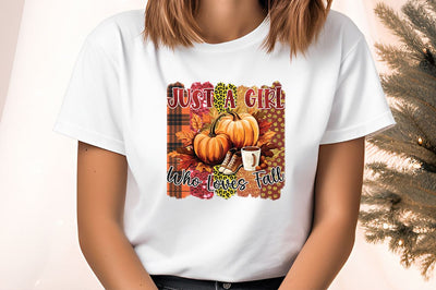 Just a girl who loves fall PNG Design Sublimation Designangry 