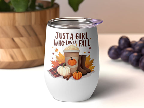Just a Girl who loves Fall Sublimation PNG Sublimation Luvleigh Digitals 