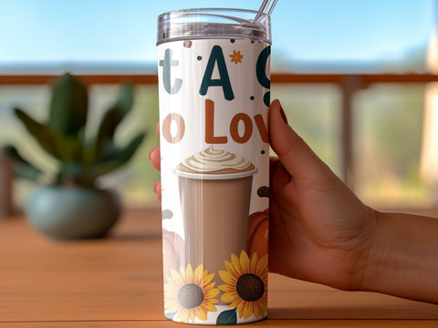 Just a Girl who loves Fall Tumbler Wrap Sublimation png Sublimation Luvleigh Digitals 