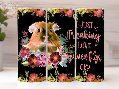 Just A Girl Who Loves Guinea Pigs 20oz Tumbler Png, Straight & Tapered Tumbler Png, Guinea Pigs Tumbler Png, Digital Download PNG Sublimation Lara' s Designs 