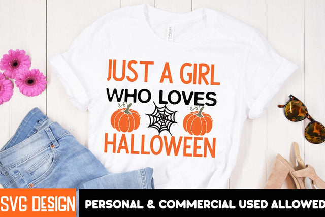 Just a Girl Who Loves Halloween, ,Halloween SVG Quotes,Halloween PNG, Halloween SVG SVG BlackCatsMedia 