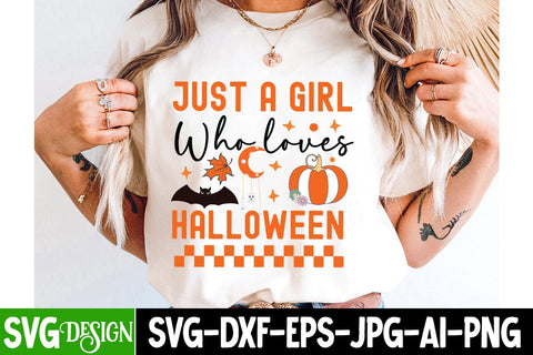 Just a Girl Who Loves Halloween Svg Design,Halloween Svg Design,Halloween SVG Quotes,Halloween PNG, Halloween SVG SVG BlackCatsMedia 