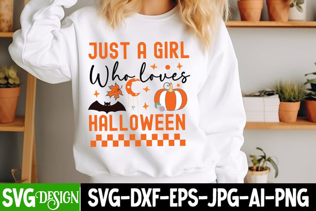 Just a Girl Who Loves Halloween Svg Design,Halloween Svg Design,Halloween SVG Quotes,Halloween PNG, Halloween SVG SVG BlackCatsMedia 