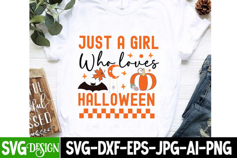 Just a Girl Who Loves Halloween Svg Design,Halloween Svg Design,Halloween SVG Quotes,Halloween PNG, Halloween SVG SVG BlackCatsMedia 