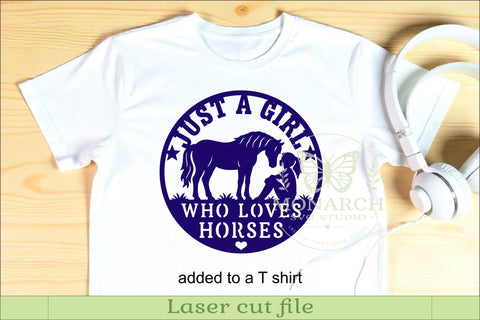 Just A Girl Who Loves Horses SVG | Horse Lover Wall Sign SVG APInspireddesigns 
