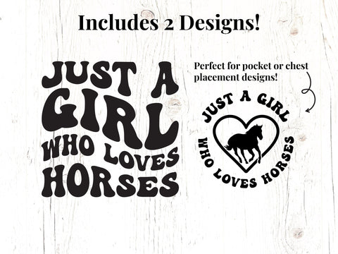 Just A Girl Who Loves Horses Svg, Png SVG Caffeinated SVGs 
