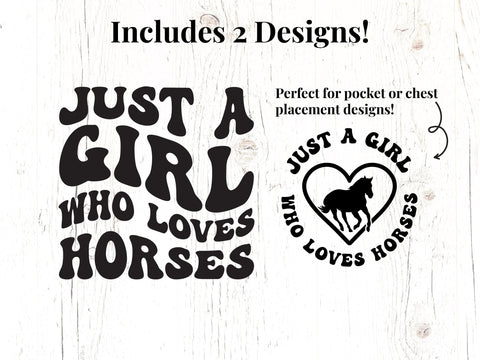 Just A Girl Who Loves Horses Svg, Png SVG Ikonart Design Shop 