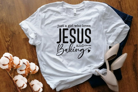 Just a Girl Who Loves Jesus And Baking Svg Png Files,, Family Christmas SVG, Gingerbread SVG, Christmas Baking Team, Svg Files For Cricut SVG DesignDestine 