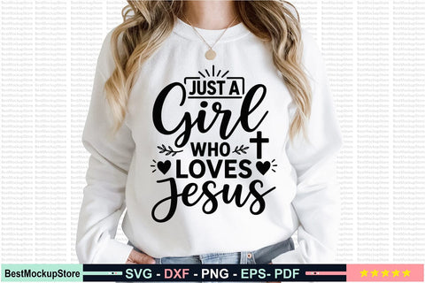 Just a Girl Who Loves Jesus SVG SVG Craftlabsvg24 