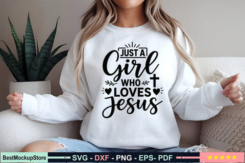 Just a Girl Who Loves Jesus SVG SVG Craftlabsvg24 