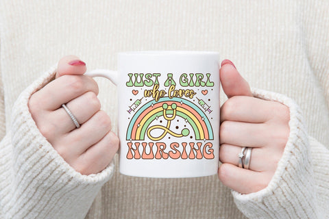 Just a Girl Who Loves Nursing, Nurse Sublimation Sublimation CraftLabSVG 