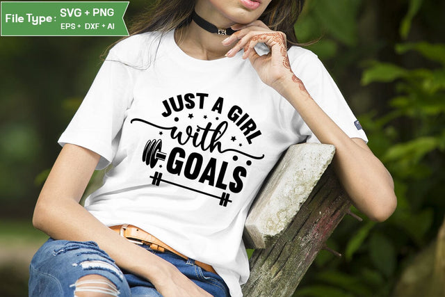 Just A Girl With Goals SVG Design,Workout SVG Design, Fitness SVG Design, Gym SVG Design SVGs,Quotes and Sayings,Food & Drink,On Sale, Print & Cut SVG DesignPlante 503 
