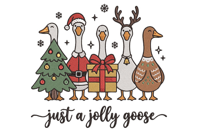 Just A Jolly Goose Christmas Embroidery Embroidery/Applique DESIGNS nirmal108roy 