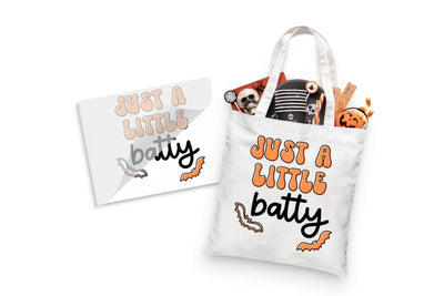 Just A Little Batty Halloween DTF Heat Transfer Physical So Fontsy T-Shirt Iron-On Transfer Shop