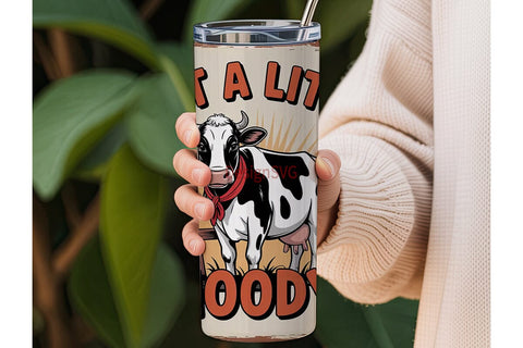 Just a Little Moody Cow 20oz Tumbler Sublimation DesignSVG 