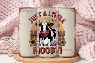 Just a Little Moody Cow 20oz Tumbler Sublimation DesignSVG 