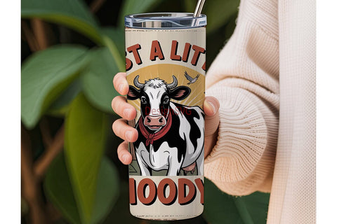 Just a Little Moody Cow 20oz Tumbler Sublimation DesignSVG 