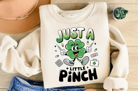 Just a Little Pinch PNG Nurse St Patri Sublimation Design Sublimation Regulrcrative 