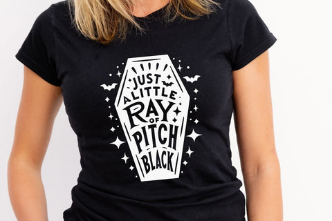 Just A Little Ray Of Pitch Black| Funny Halloween SVG Cutting Files. SVG CosmosFineArt 
