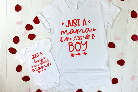 Just a Mama I Valentine Matching Shirts Mommy Me Sublimation Sublimation Happy Printables Club 