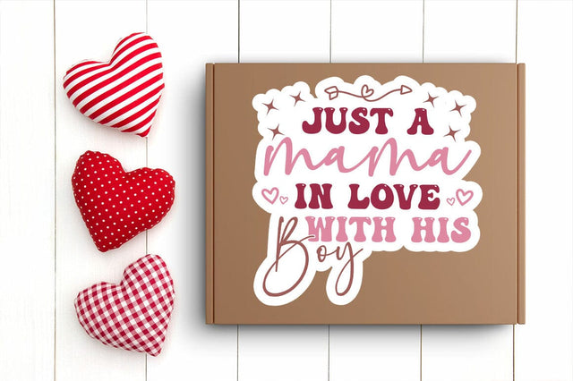 Just a mama in love with his boy Png Sticker Design SVG Designangry 