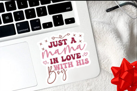 Just a mama in love with his boy Png Sticker Design SVG Designangry 