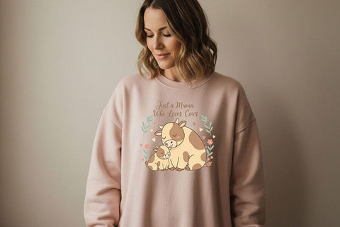Just A Mama Who Loves Cows Png, Cow Mom Png, Farm Mama Png Design, Highland Cow Mama, Cute Cow and Calf Sublimation Western Mom Shirt Design SVG TiffsCraftyCreations 