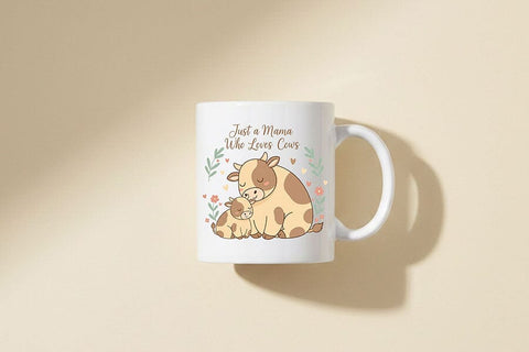 Just A Mama Who Loves Cows Png, Cow Mom Png, Farm Mama Png Design, Highland Cow Mama, Cute Cow and Calf Sublimation Western Mom Shirt Design SVG TiffsCraftyCreations 