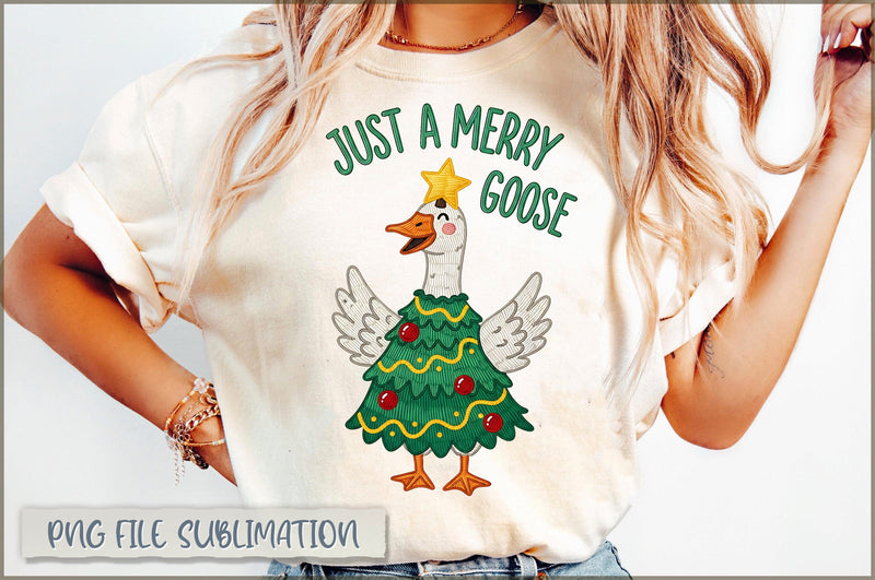 Just a Merry Goose PNG Sublimation Shetara Begum 