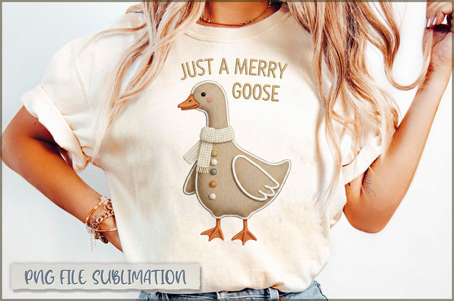 Just a Merry Goose PNG Sublimation Shetara Begum 