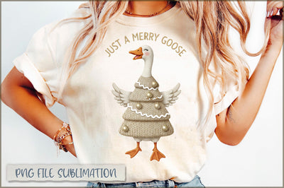 Just a Merry Goose PNG Sublimation Shetara Begum 