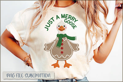 Just a Merry Goose PNG Sublimation Shetara Begum 