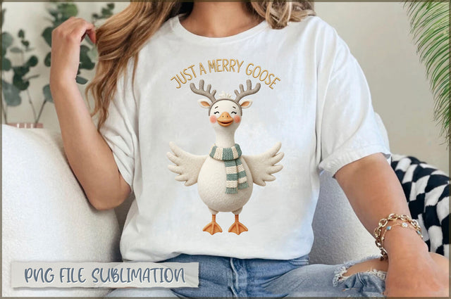 Just a Merry Goose PNG Sublimation Shetara Begum 