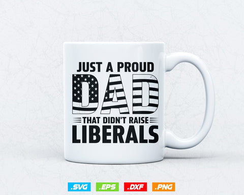 Just A Proud Dad Fathers Day Svg Png Files, 4th of July USA American Flag Patriotic Vintage Png T shirt Design Gifts, Instant Download SVG DesignDestine 