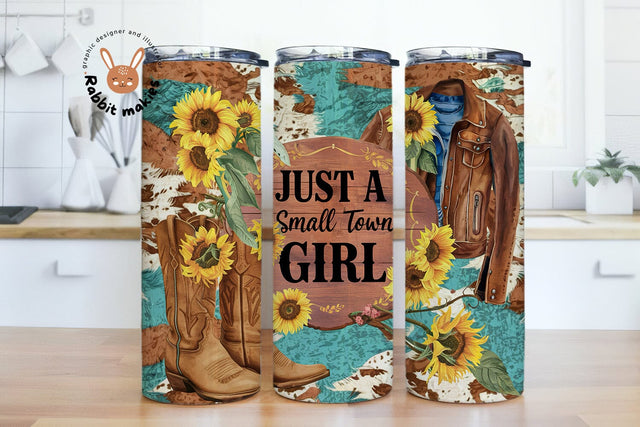 Just a Small Town Girl 20oz Skinny Tumbler Png, Farm Tumbler Png,Small Town Tumbler Png,Small Town Girl Tumbler Digital Downloads,Small Town Sublimation Rabbitmakies 