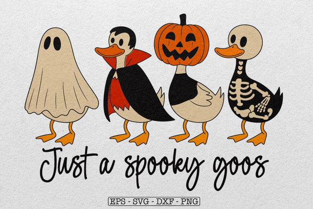 Just a Spooky Goose svg, Funny Halloween Goose svg, Goose in Halloween svg SVG DesignDestine 
