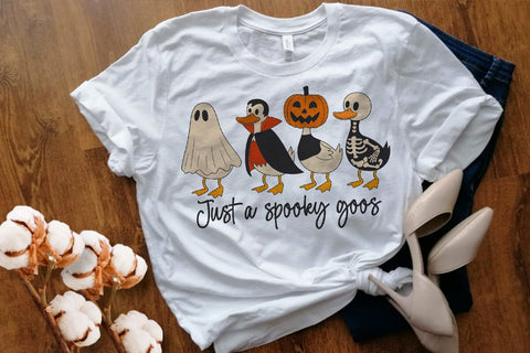 Just a Spooky Goose svg, Funny Halloween Goose svg, Goose in Halloween svg SVG DesignDestine 