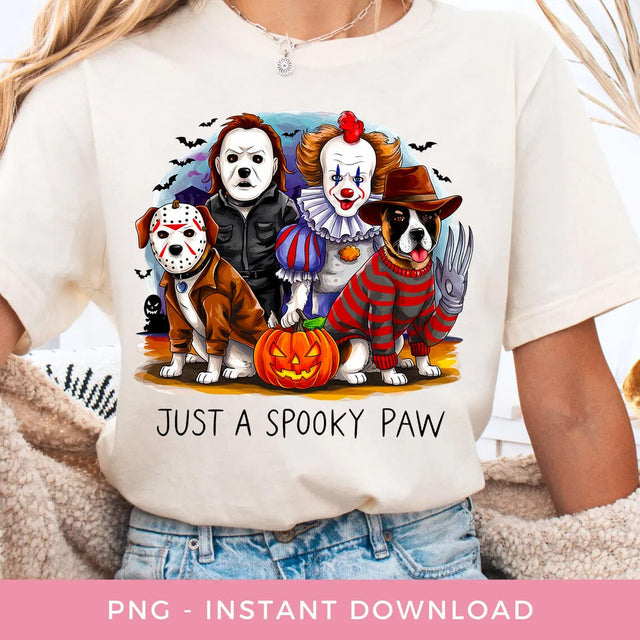 Just A Spooky Paw Halloween. Dog Halloween Horror Sublimation BOO-design 