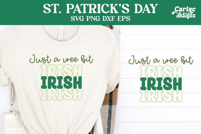 Just a Wee Bit Irish SVG, St Patrick's Day SVG SVG Carla C Designs 
