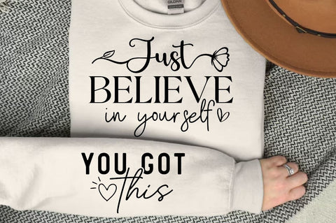 Just believe in yourself Sleeve SVG Design, Inspirational sleeve SVG, Motivational Sleeve SVG Design, Positive Sleeve SVG SVG Regulrcrative 
