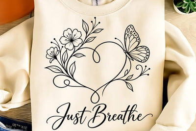 Just Breathe PNG, You Are Enough PNG Sublimation DesignPlante 503 
